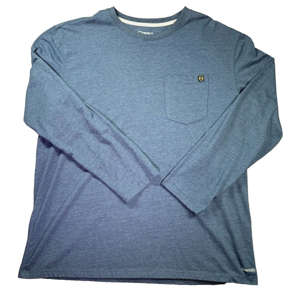 Noble Outfitters Work Long Sleeve‎ Shirt Mens 2XL Gray Full Flexx Pocket Casual